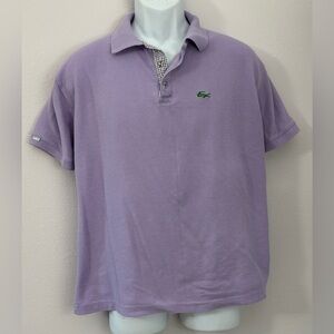 LACOSTE Lavender Polo **No Size Tag but measurements = Size L**